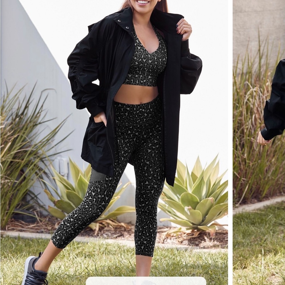 Fabletics Black Lightweight Hooded Jacket
